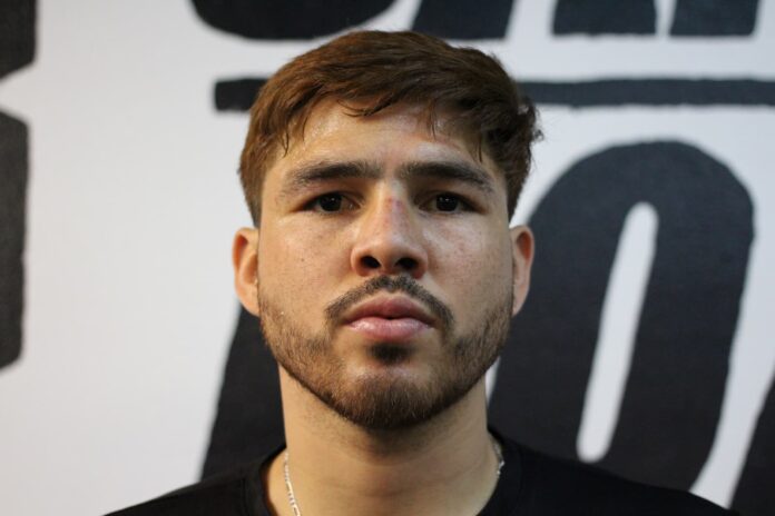 Isaac Lucero during a training camp at Santos Boxing Gym