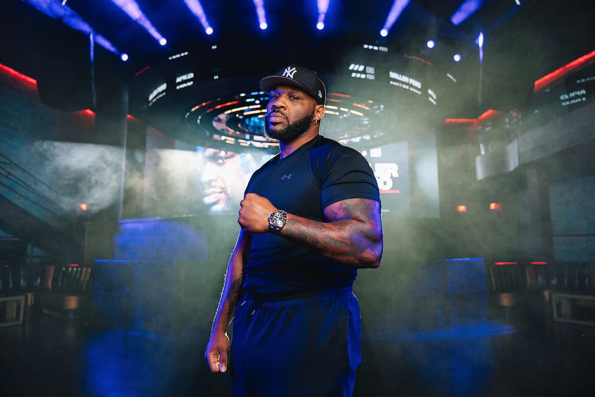 Jarrell Miller posing