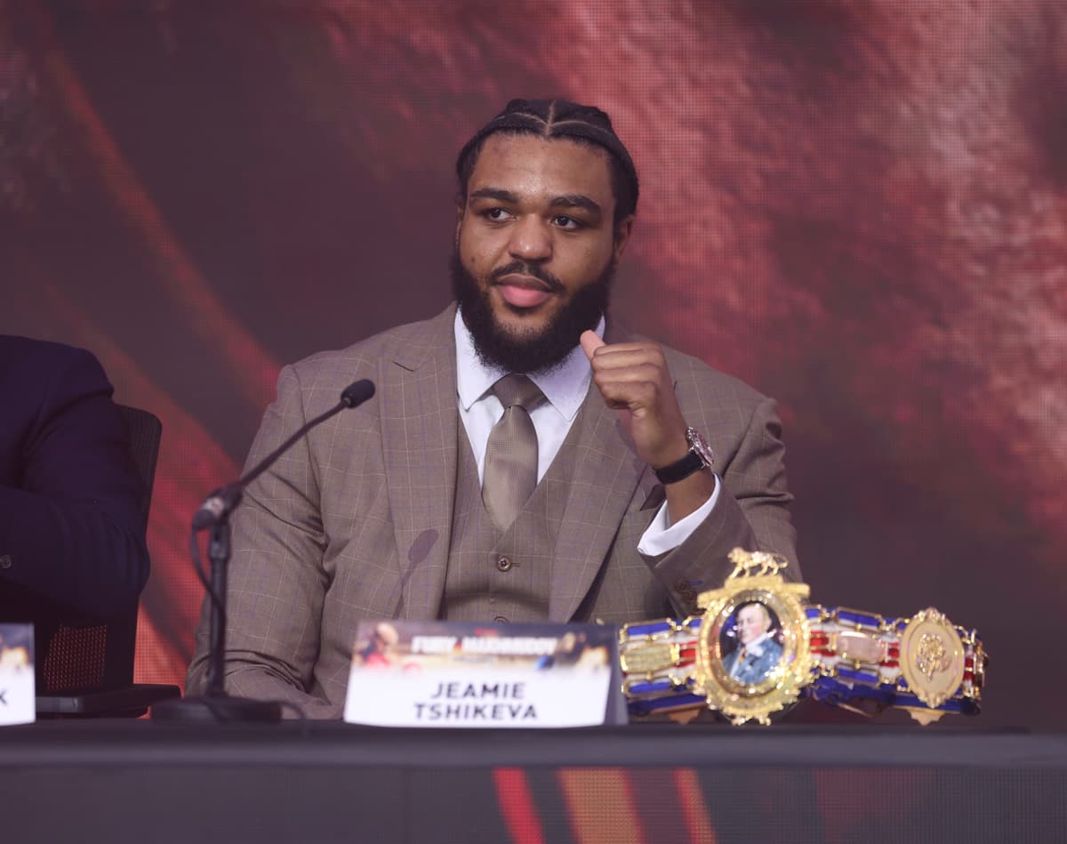 Jeamie Tshikeva at the press conference