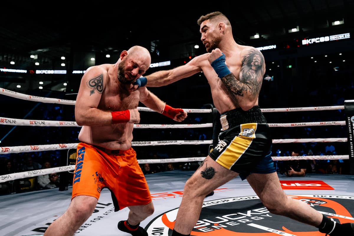 Josh Fremd and Jared Torgeson during their cruiserweight bout
