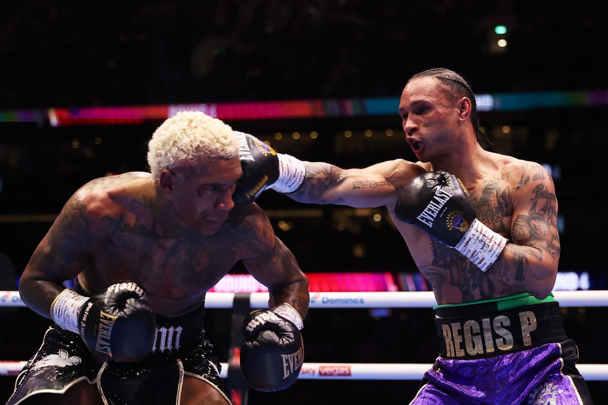 Regis Prograis throws a jab during his fight against Conor Benn
