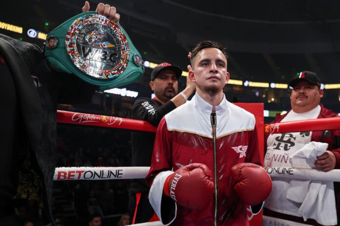 Ricardo Sandoval in the ring during his boxing match