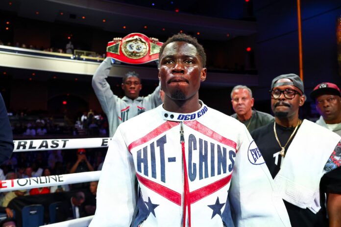 Richardson Hitchins in the ring during his boxing match
