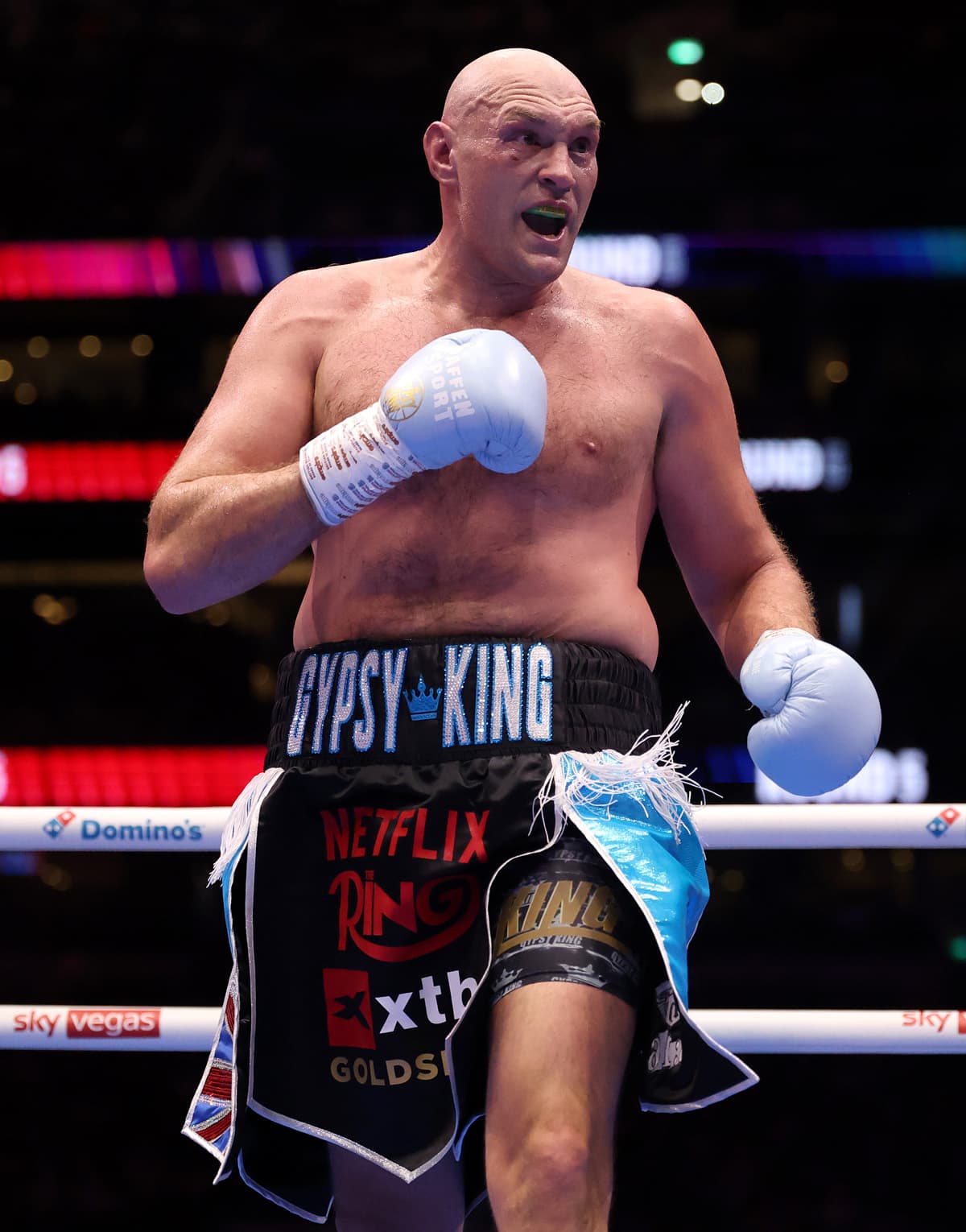 Tyson Fury in the ring during his fight