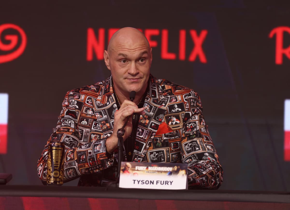 Tyson Fury at the press conference