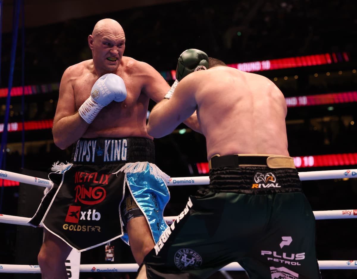 Tyson Fury during his boxing match against Arslanbek Makhmudov