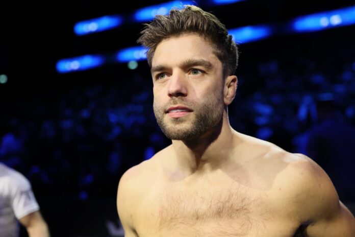 Alfie Davis during his bout against Gadzhi Rabadanov at Bojangles Coliseum in Charlotte, North Carolin