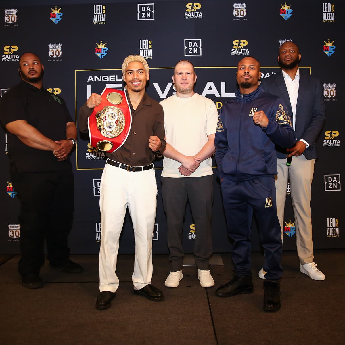Angelo Leo and Raese Aleem at press conference