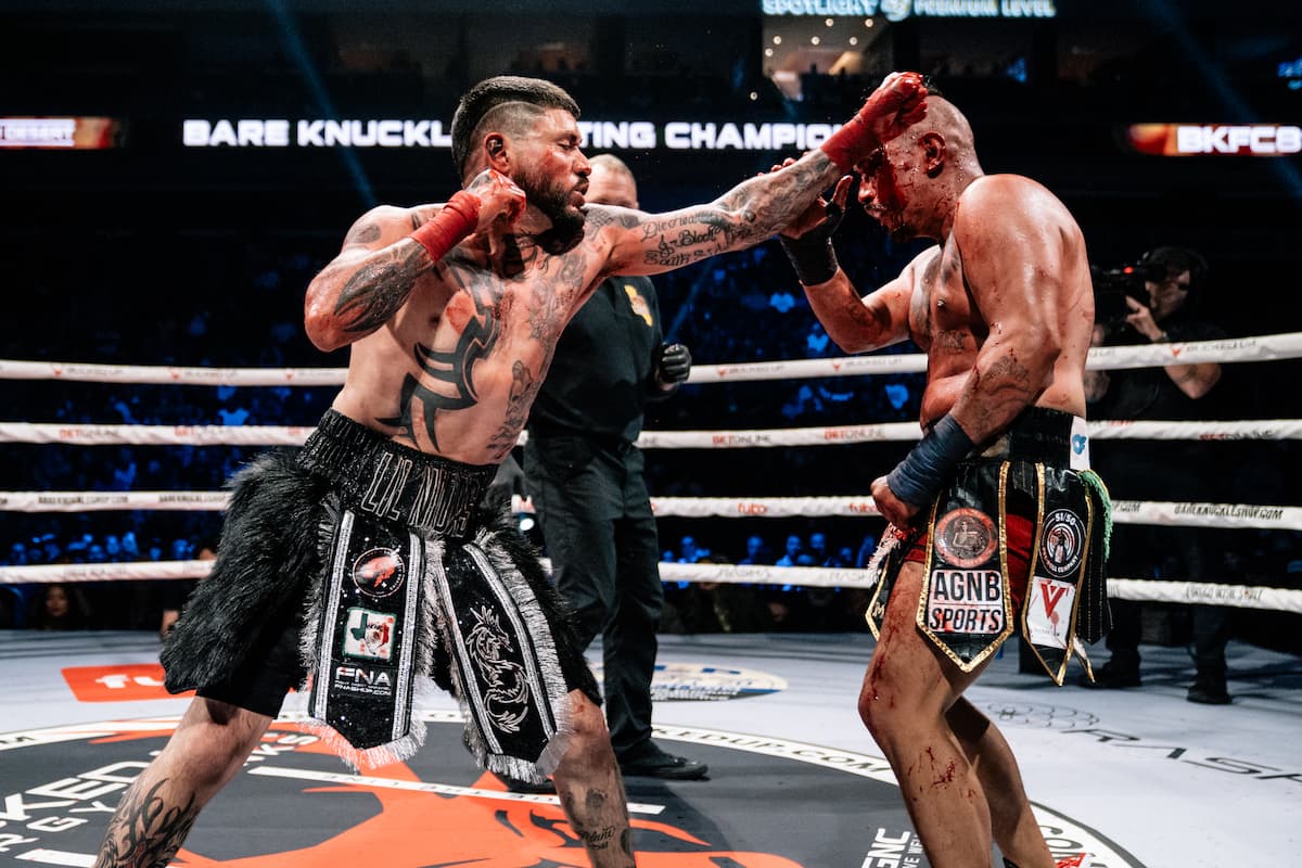 Anthony Sanchez throws a jab during his bout against David Diaz