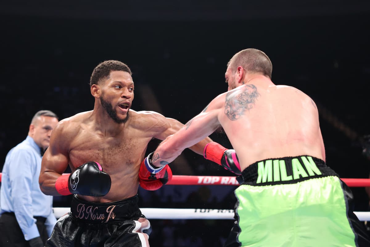 Brian Norman Jr. during his bout against Josh Wagner