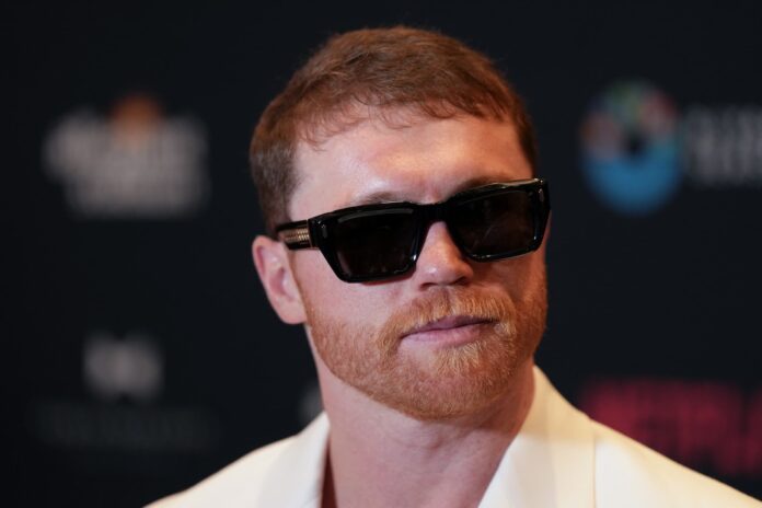Canelo Alvarez during Grand Arrivals at Fontainebleau Las Vegas