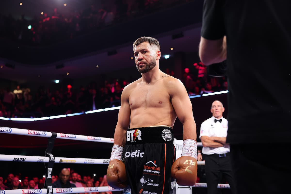 Conah Walker during his bout against Sam Eggington