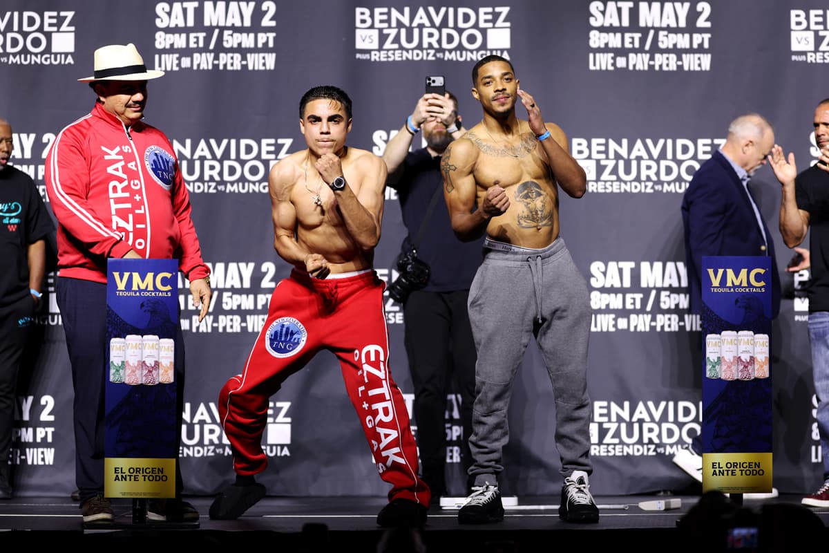 Dylan Capetillo and James William Pierce during the weigh-in