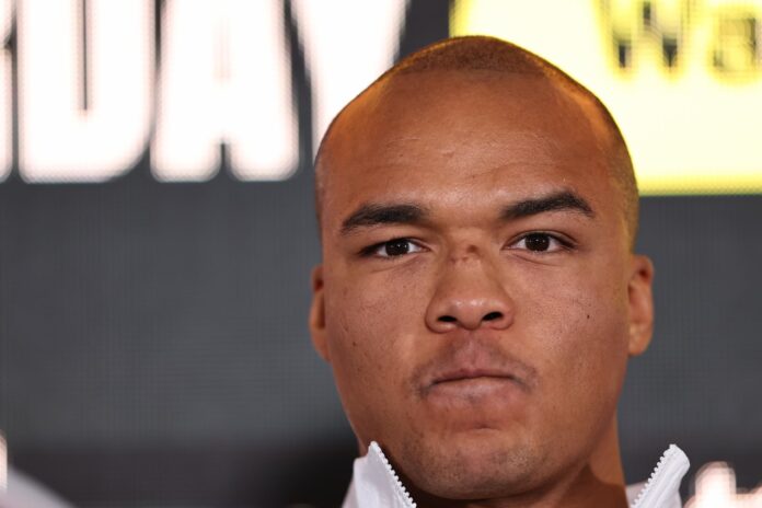 Fabio Wardley at a press conference ahead of his bout against Daniel Dubois