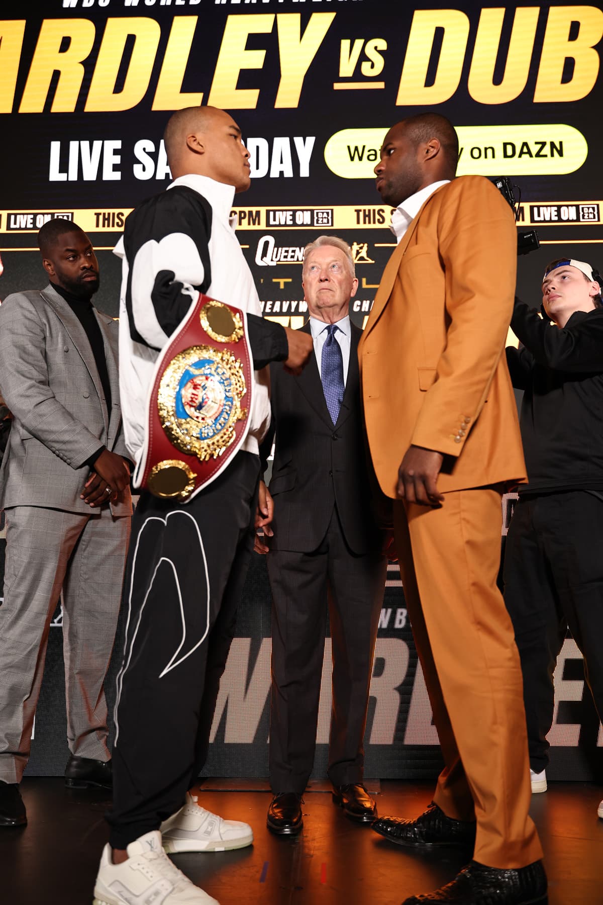 Fabio Wardley and Daniel Dubois face off at press conference