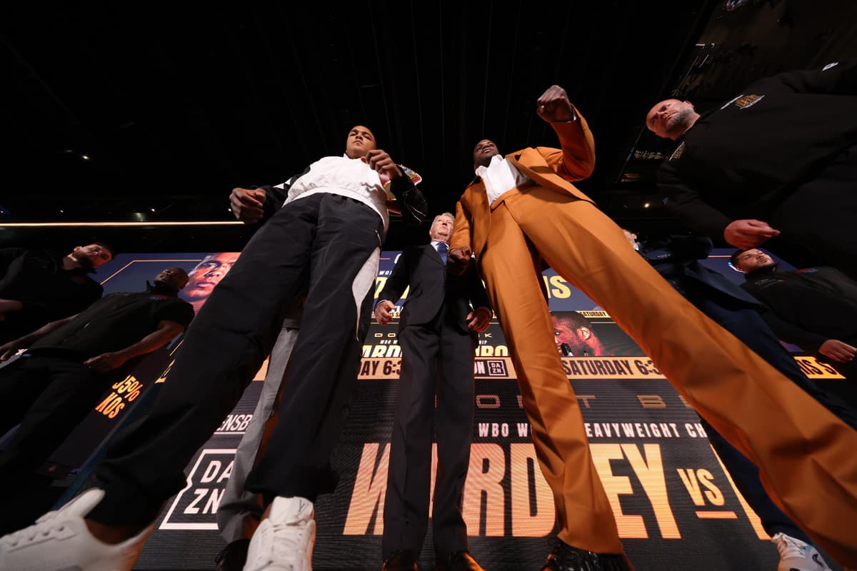 Fabio Wardley and Daniel Dubois at final press conference