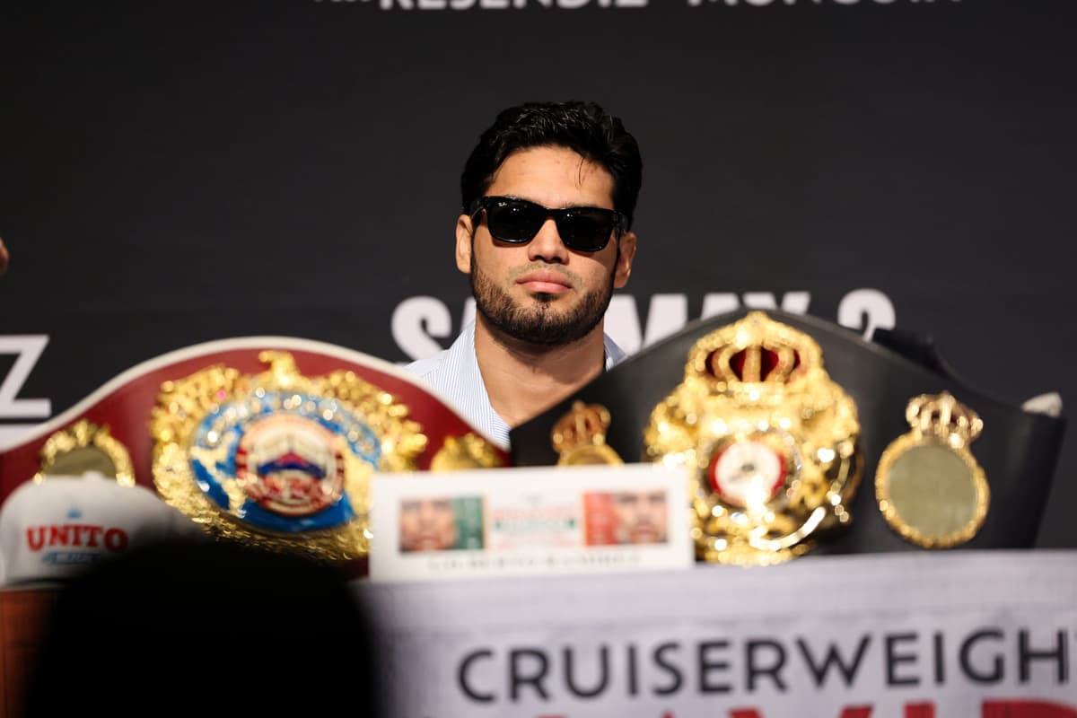 Gilberto "Zurdo" Ramirez at a press conference in Las Vegas