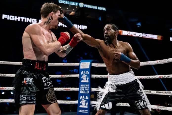 Jamel Herring lands a jab during his bout against Michael Larrimore