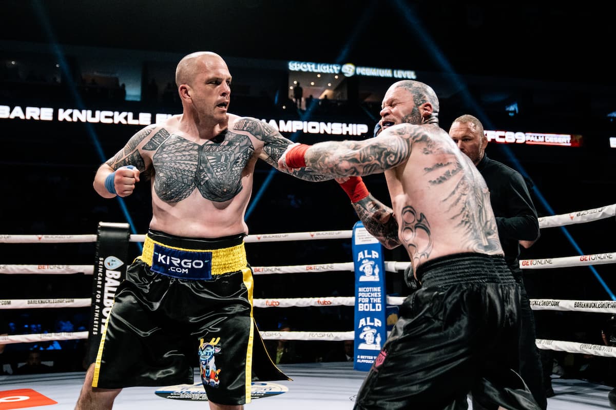 Keith Richardson lands a punch during his bout against Devon Schwan