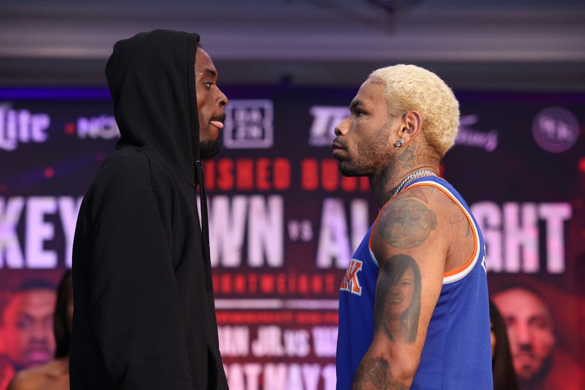 Kelvin Davis and Peter Dobson face off at press conference