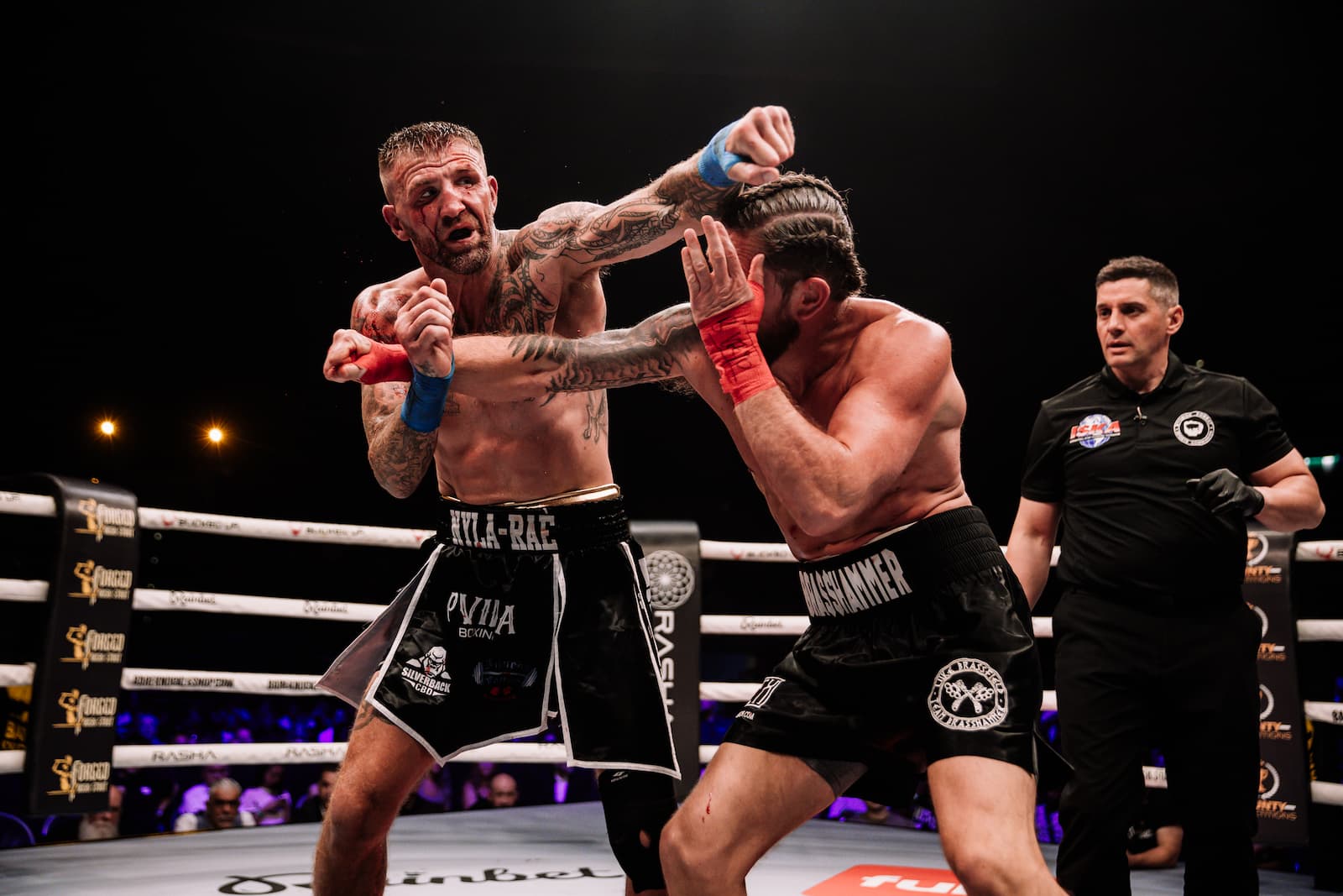 Kris Trezise throws a jab during his bout against Luke Brassfield