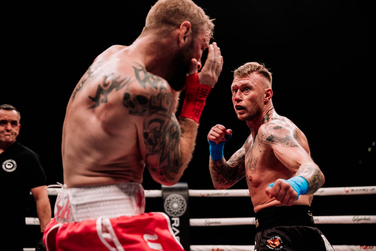 Michal Lesniak during his bout against Martin McDonough