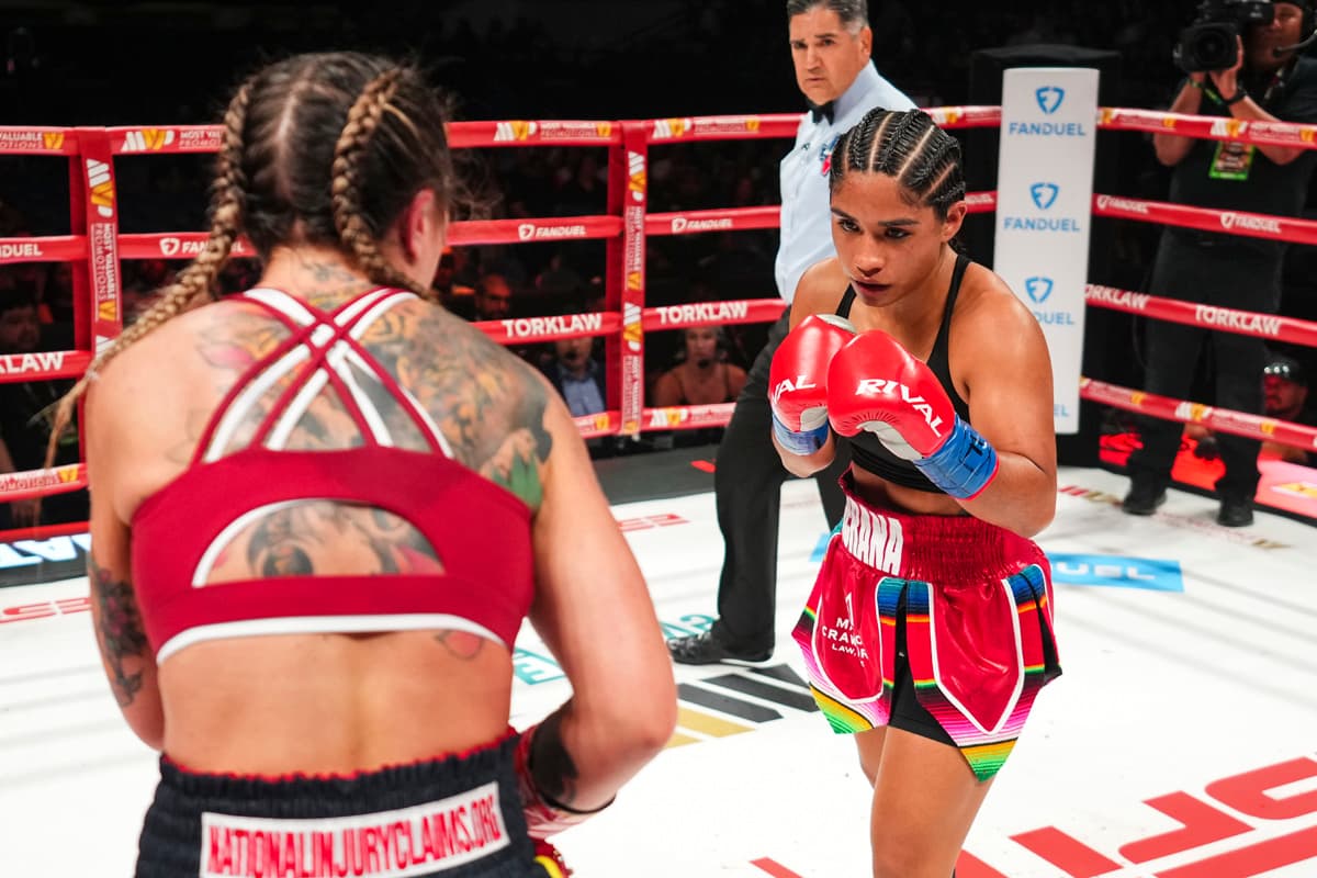 Miranda Reyes during her bout against Camilla Panatta