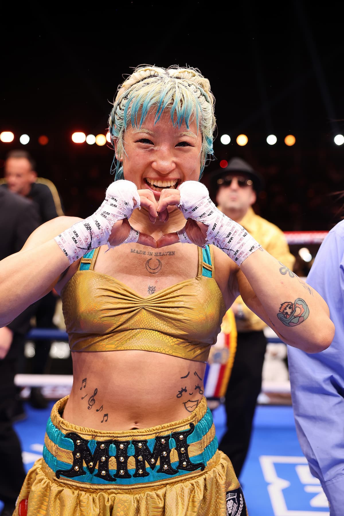 Mizuki Hiruta after her victory over Mai Soliman