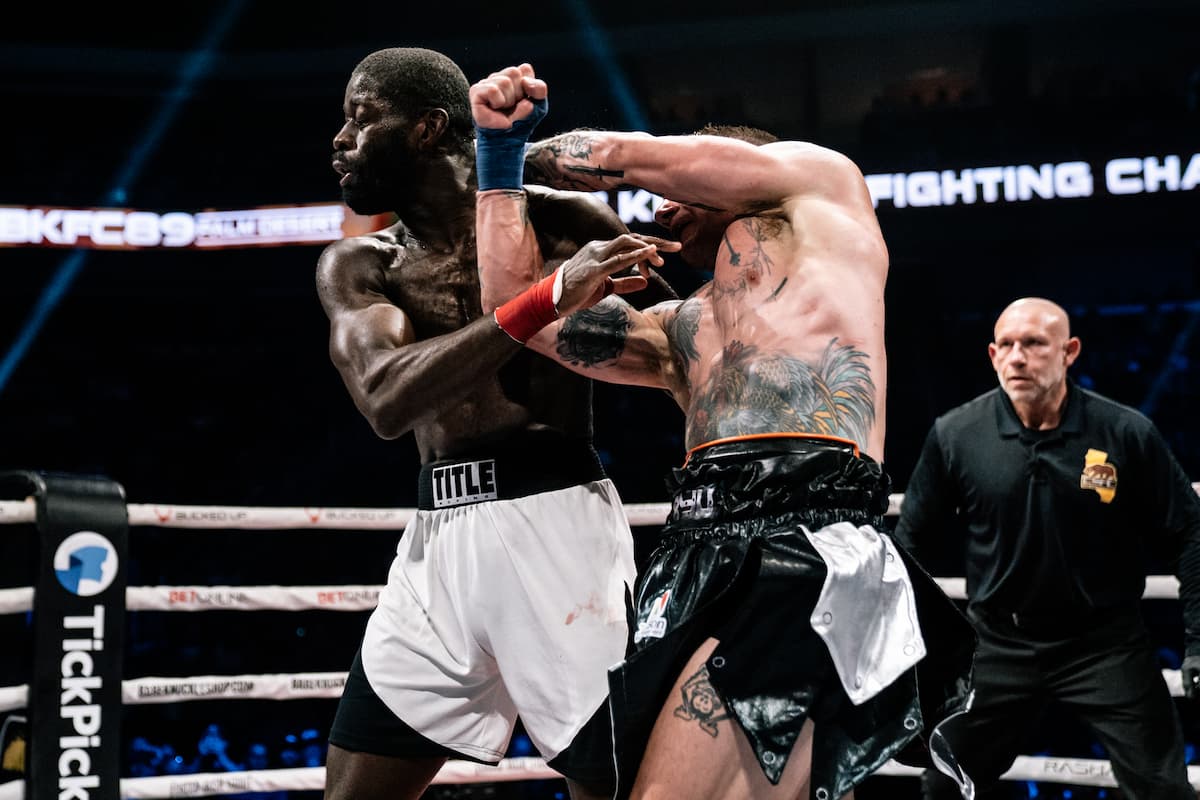 Ryan Petersen lands an uppercut during his bout against Daniel Keepers