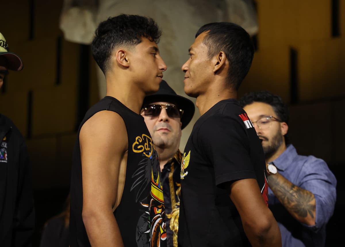 Sultan Almohammed and Dedy Imprax face off at weigh-in