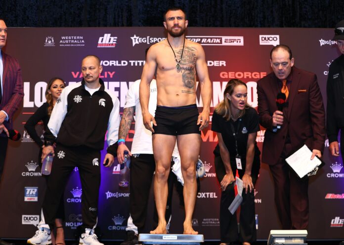 Vasiliy Lomachenko at weigh-in