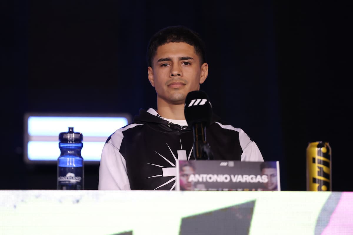 Antonio Vargas during a press conference ahead of his bout