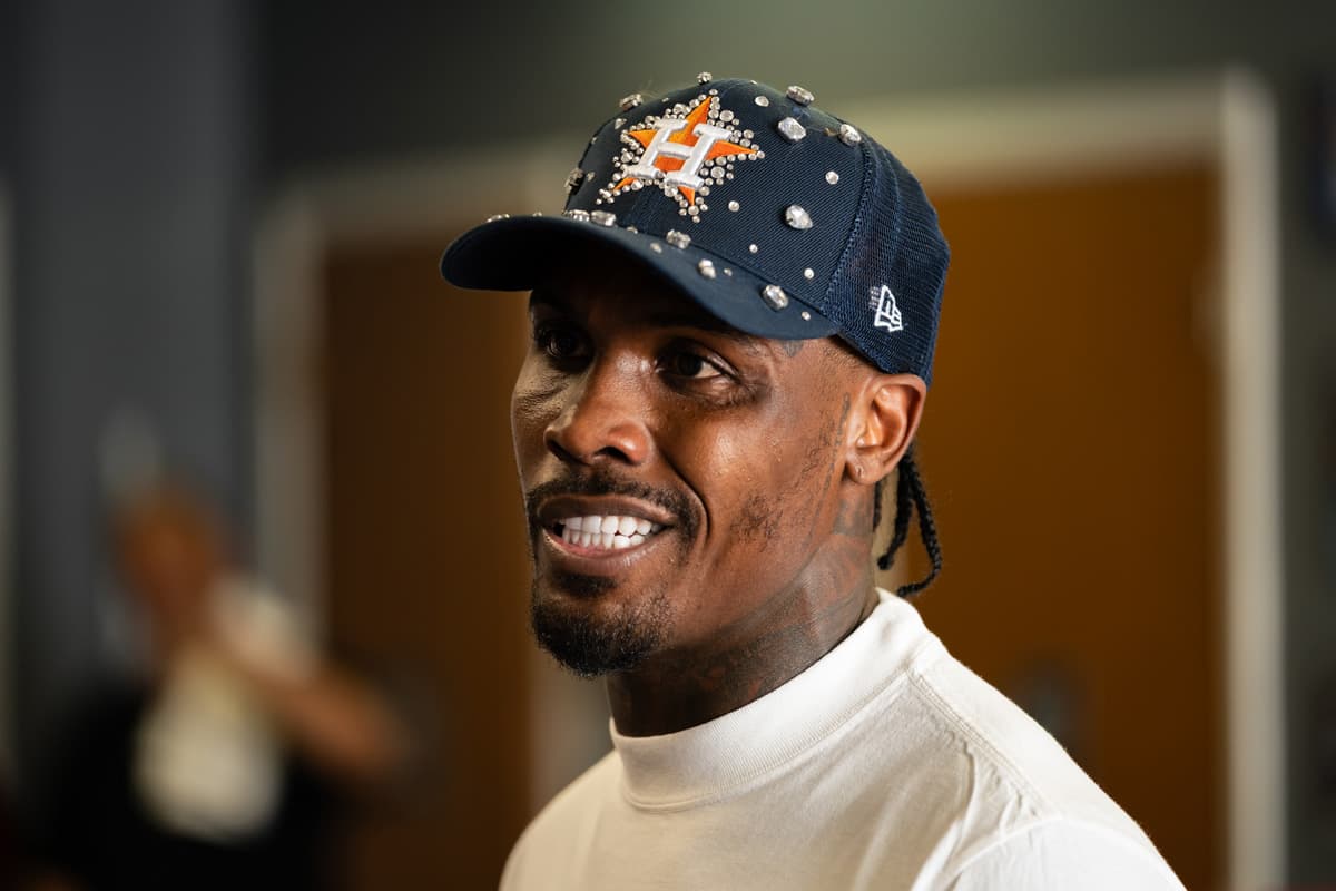 Jermall Charlo during an open workout media session