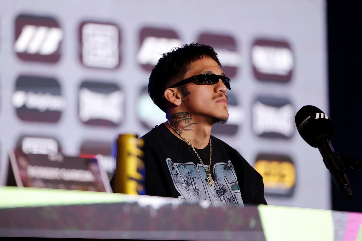 Jesse Rodriguez during a press conference ahead of his bout