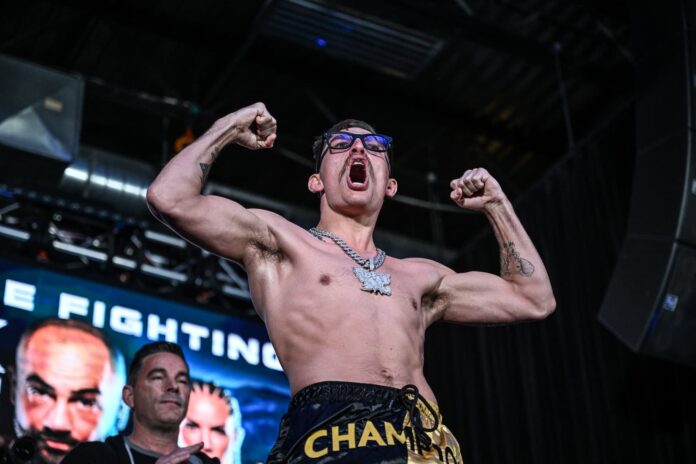 Kai Stewart at weigh-in during BKFC 56