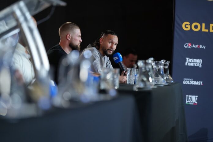 Paul Fleming during a press conference ahead of his bout