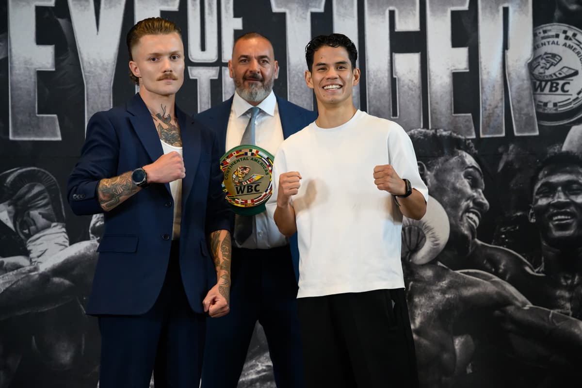 Thomas Chabot and Jose Antonio Sampedro during a press conference