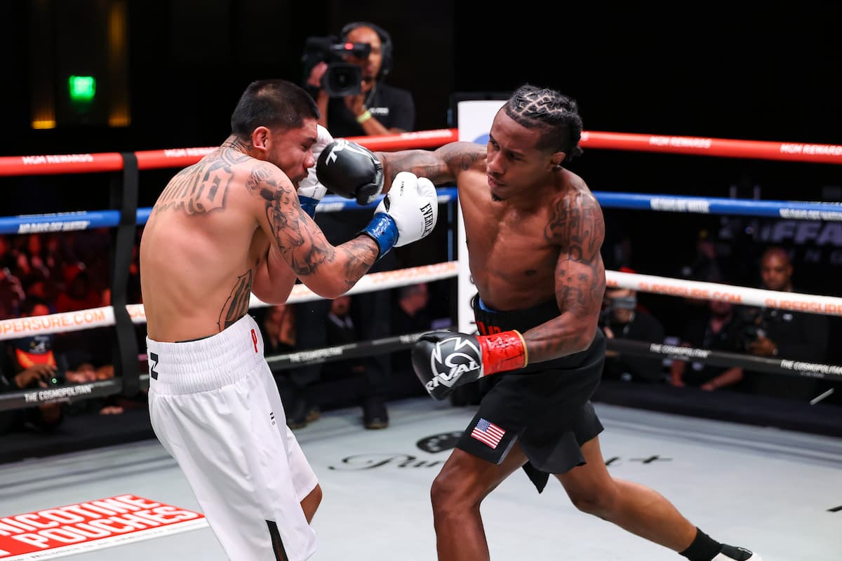 Tony Hirsch Jr. throws a punch during his bout against Jaybrio Pe Benito