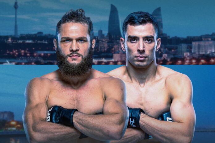 The faces of Rafael Fiziev and Manuel Torres promoting their MMA bout at UFC Baku