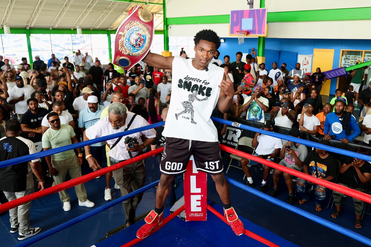 Abdullah Mason during an open workout