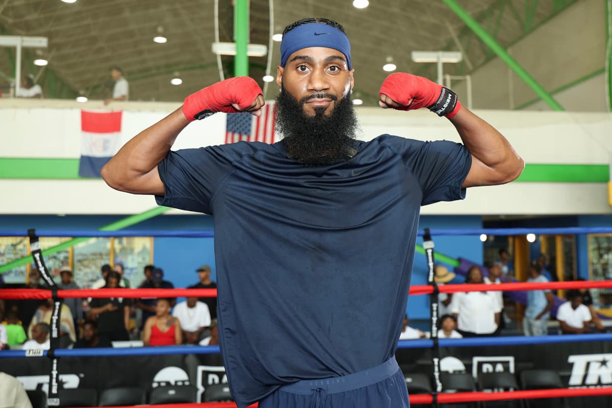 Albert Bell during an open workout