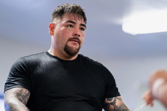 Andy Ruiz Jr. during training camp in El Cajon