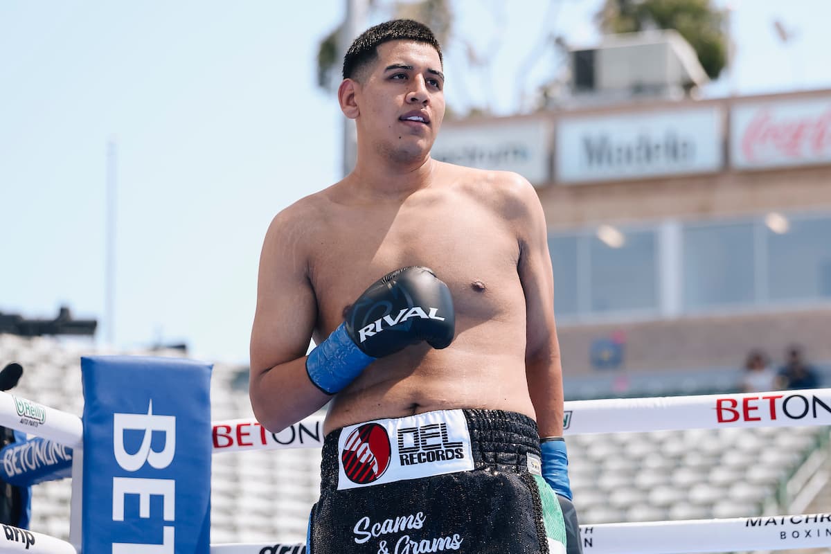 Federico Pacheco Jr during his bout against Nick Jones