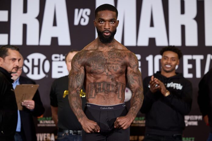 Frank Martin during the weigh in