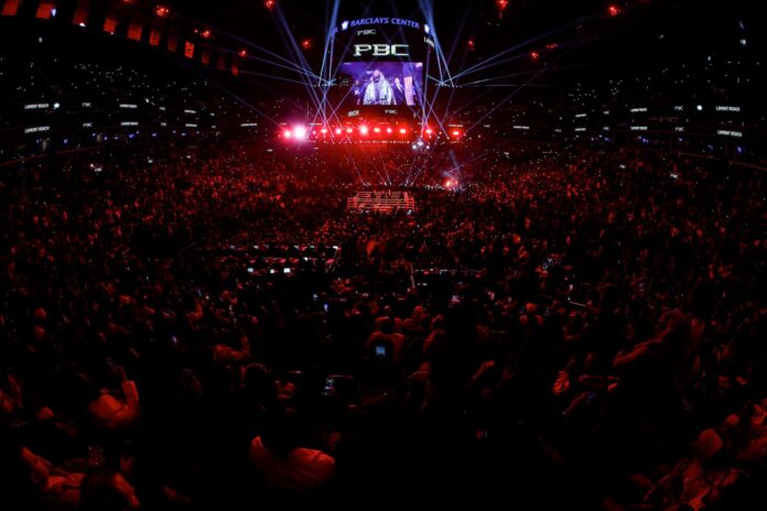 Crowd inside Barclays Center during the Gervonta Davis vs. Lamont Roach Jr. boxing event
