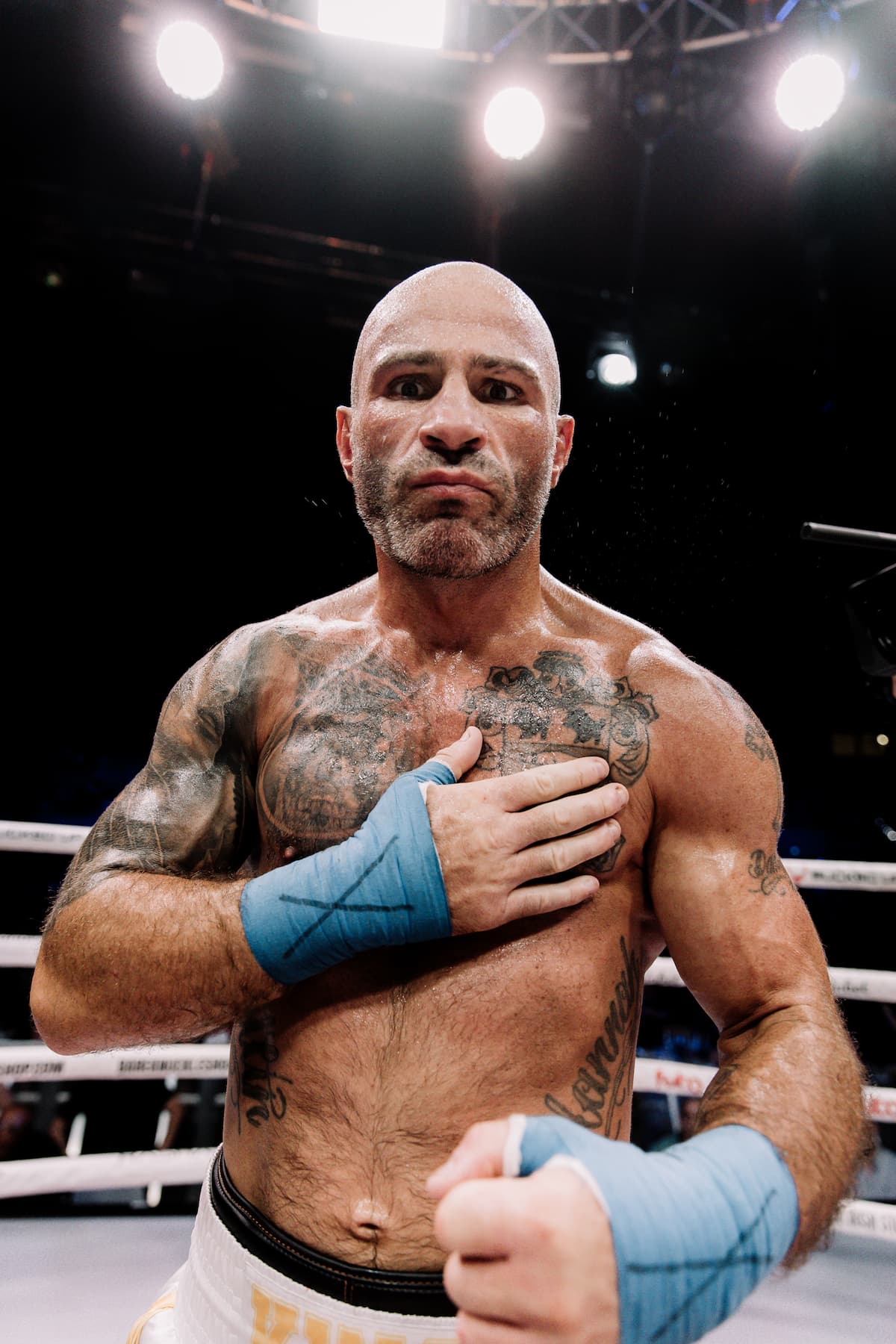 Jimmy Sweeney during his bout against Nicholas Vescio
