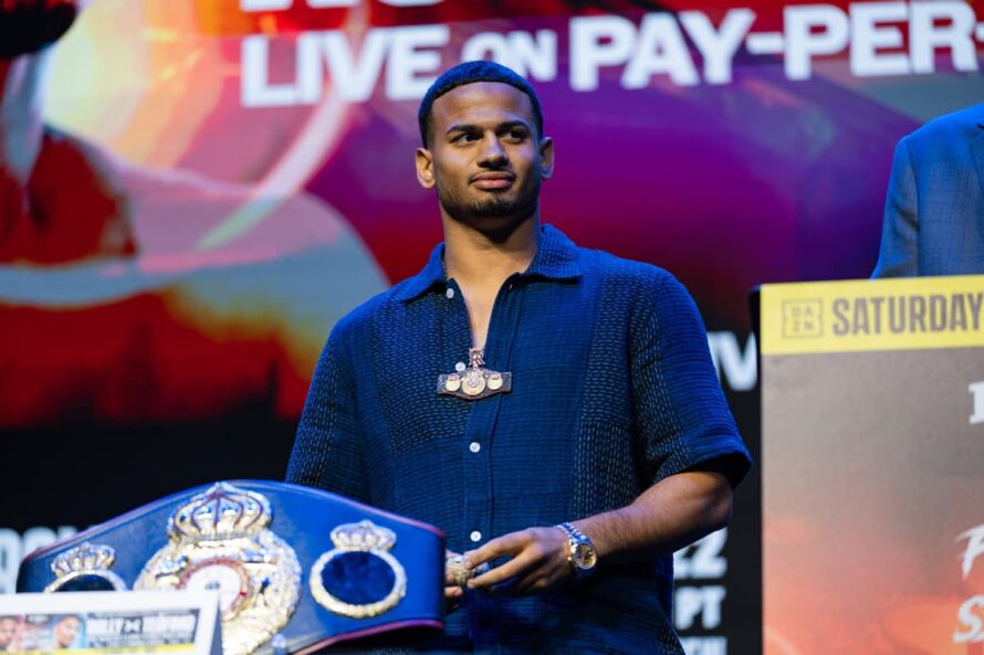 Rolando Romero during a press conference