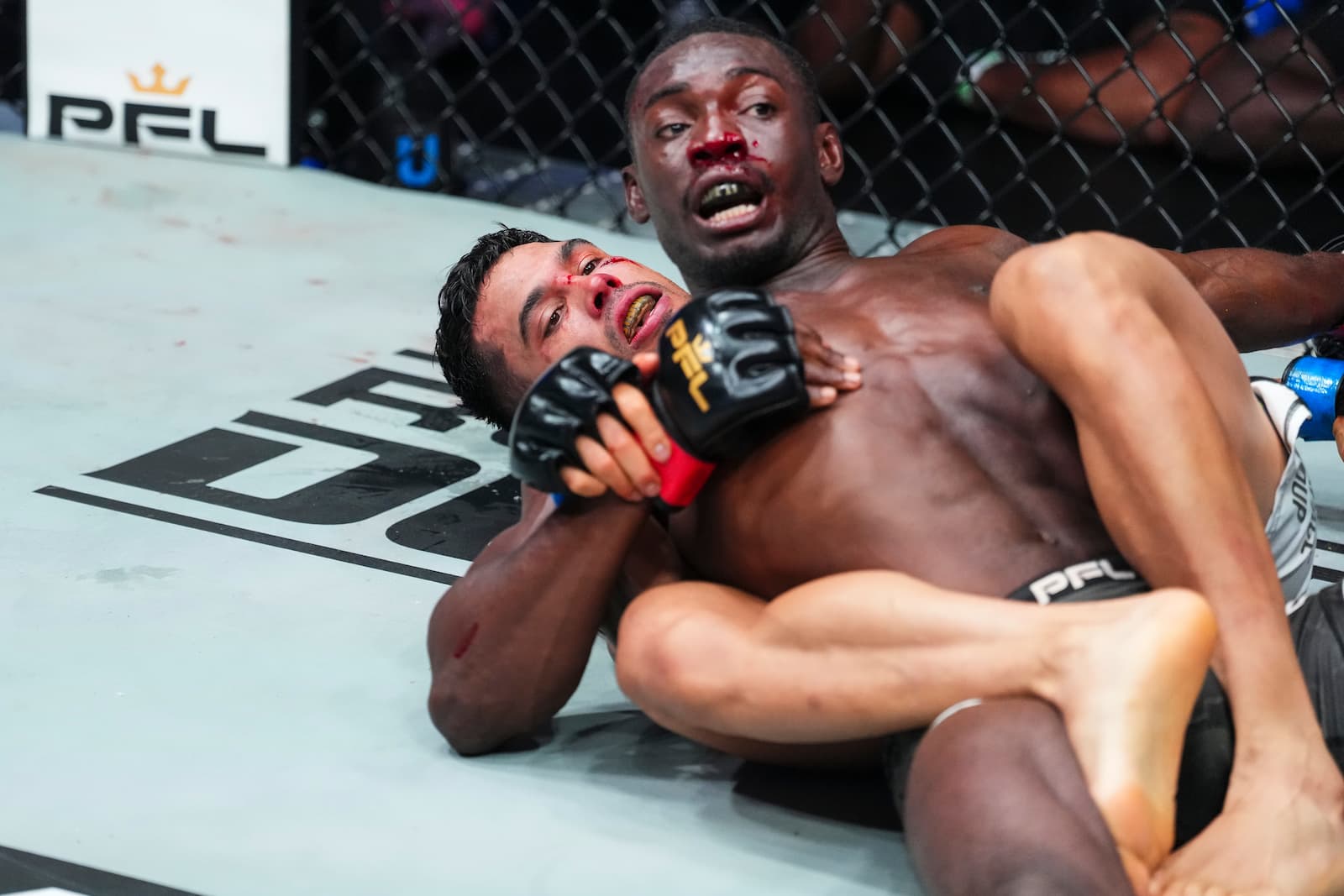 Thad Jean and Ernesto Rodriguez during their bout