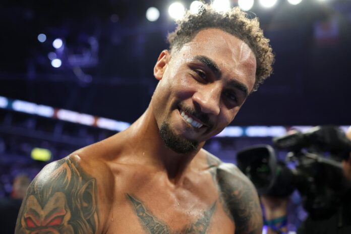 Ben Whittaker celebrates his victory over Richard Rivera