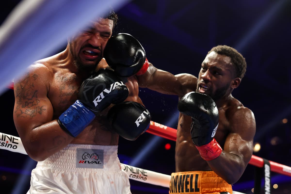 Charles Conwell lands a punch during his bout against Paul Kroll